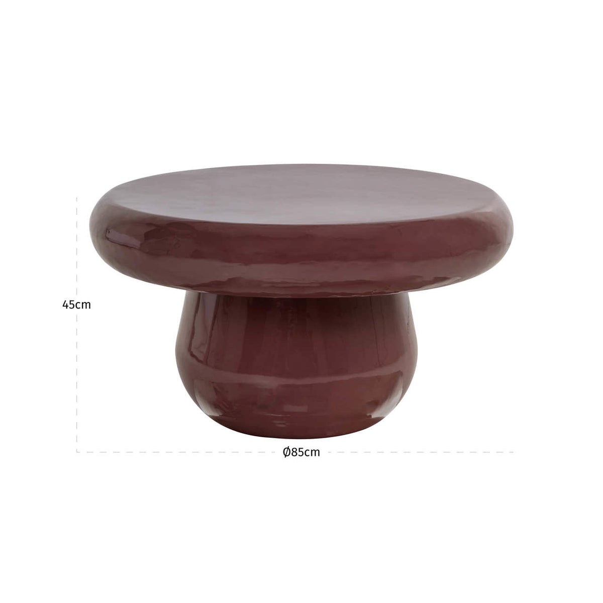 Măsuță de cafea Drew, sable brown – desen tehnic cu dimensiuni