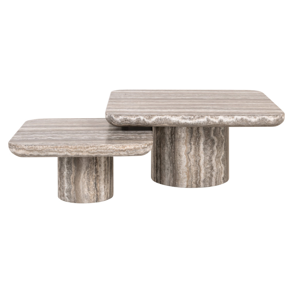 Măsuță de cafea Dulce, gri (denizly) (set de 2)