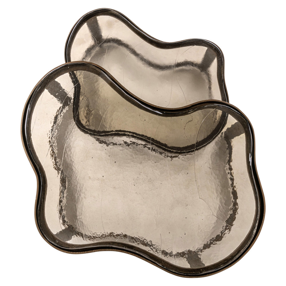 Măsuță de cafea Fairfield, alamă antichizată (set de 2)