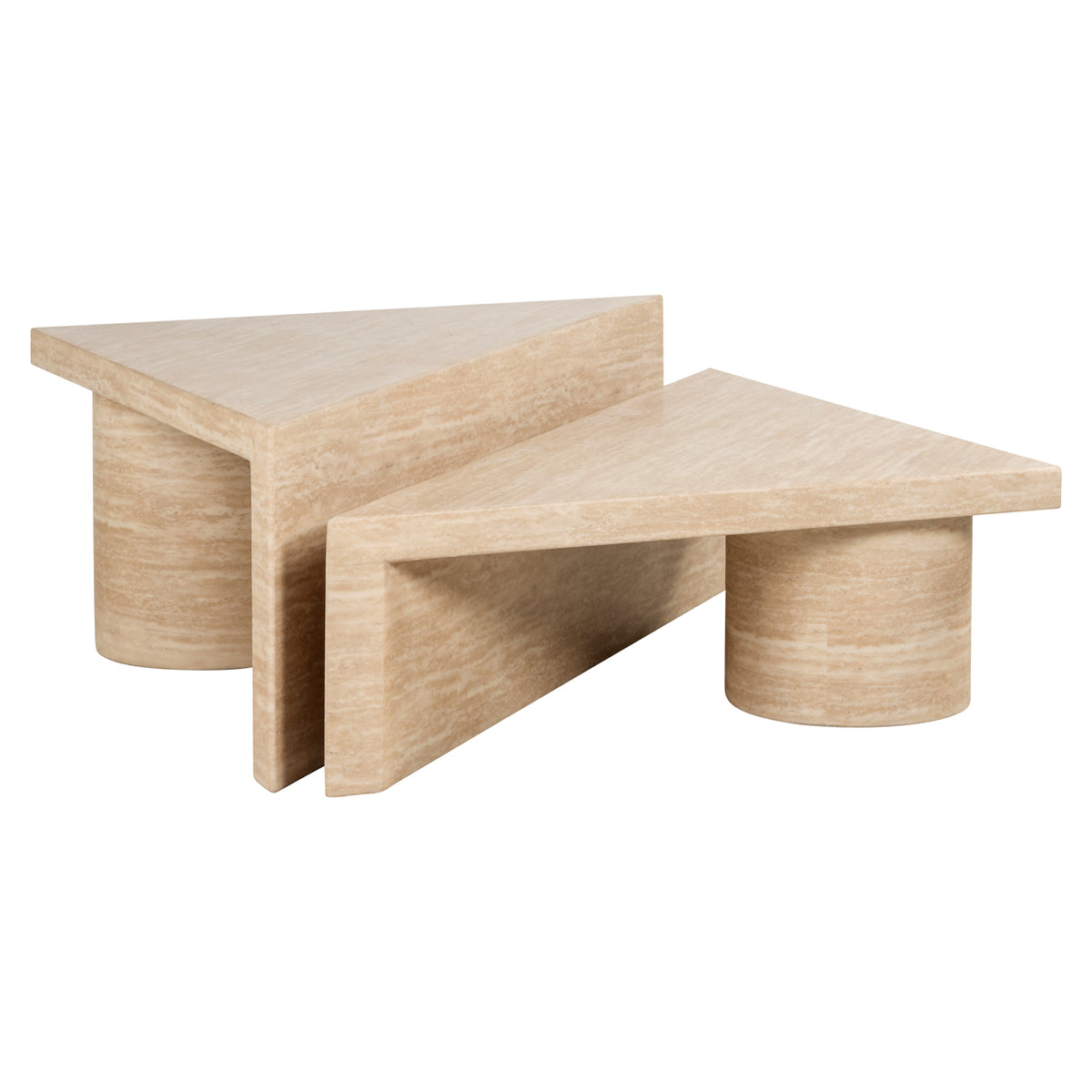 Măsuță de cafea Fictus, bej (set de 2)