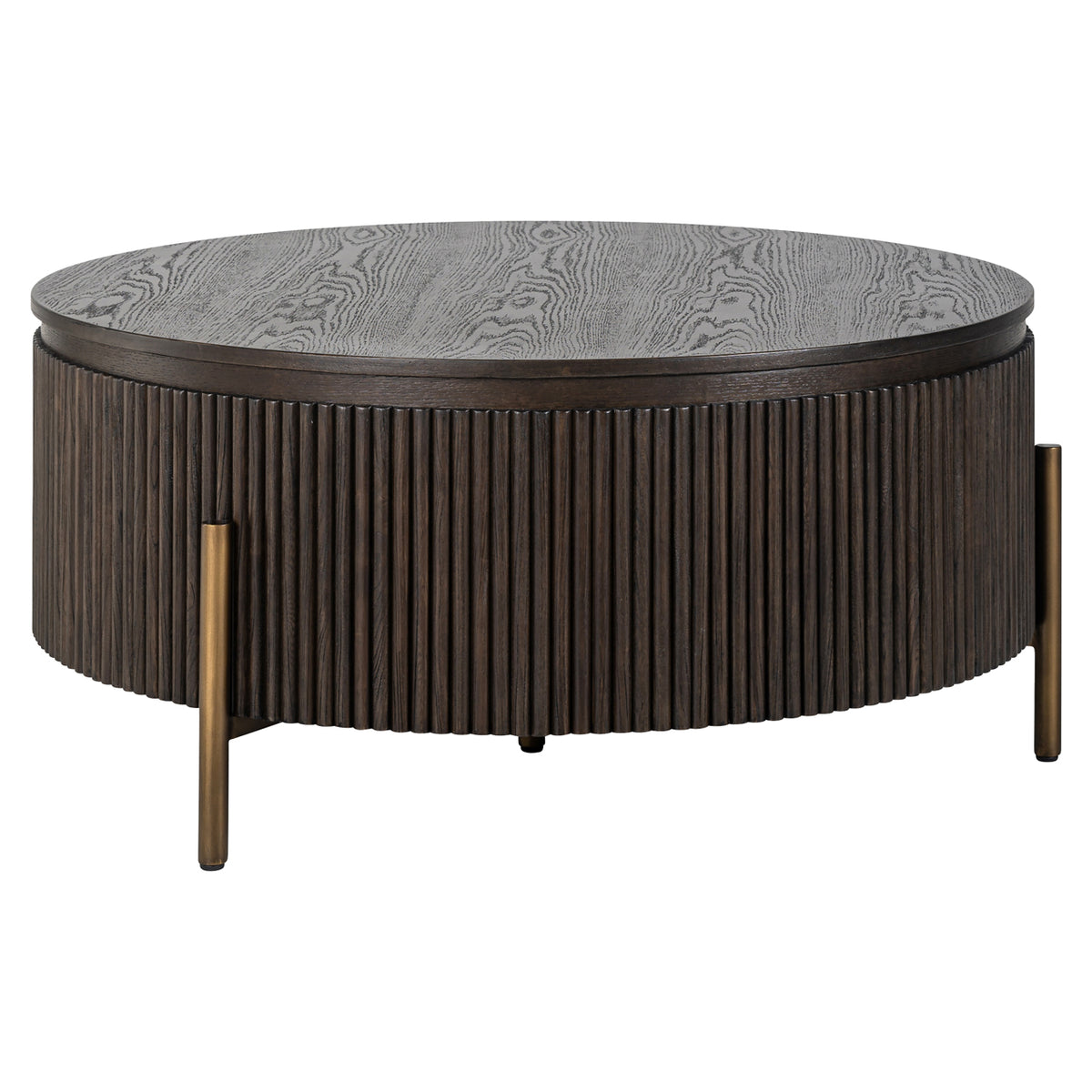 Măsuță de cafea Luxor, maro, Ø 95 cm