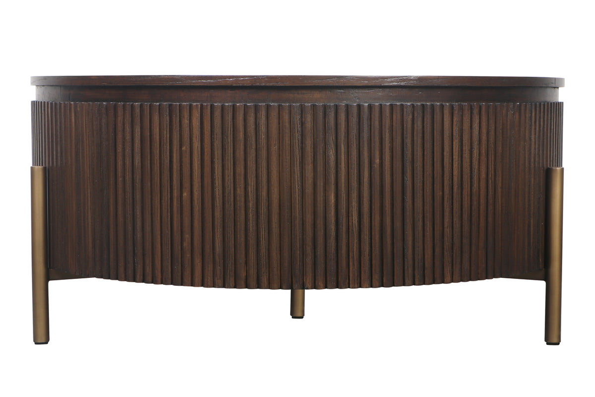 Măsuță de cafea Luxor, maro, Ø 95 cm