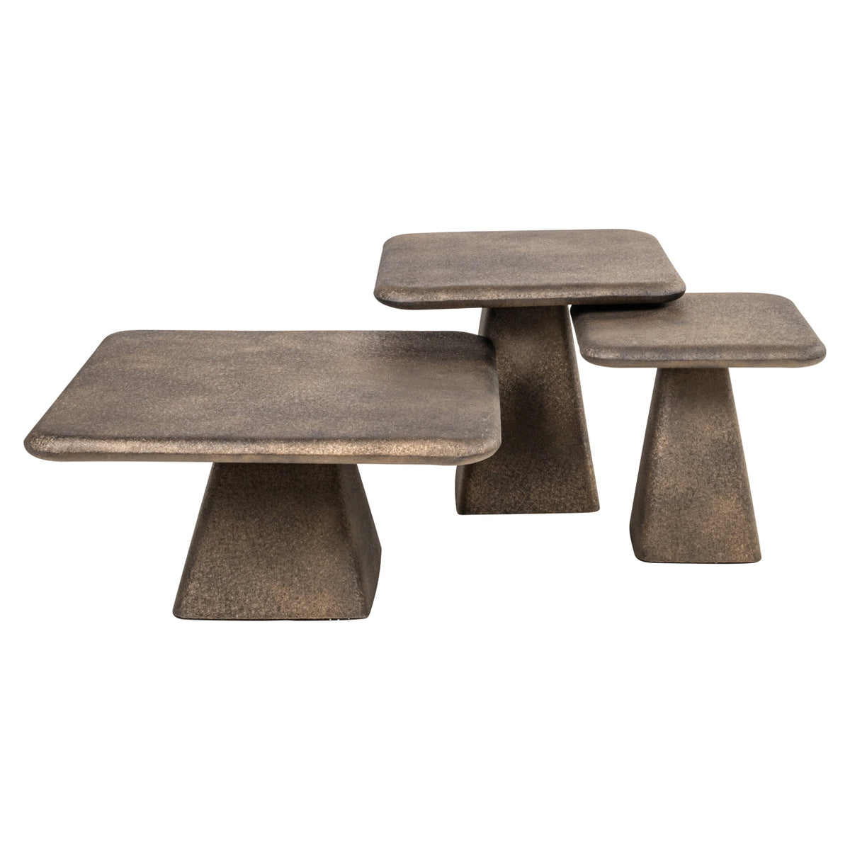 Măsuță de cafea Marlie, auriu (set de 3)