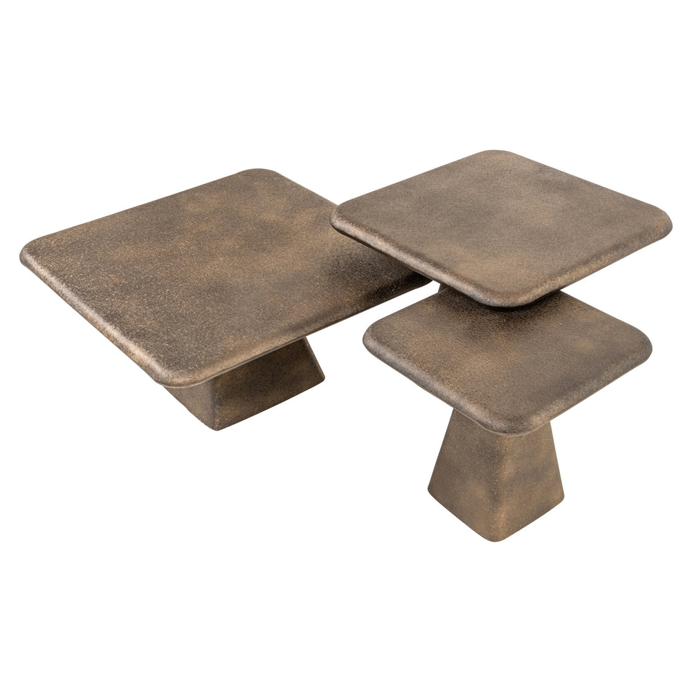 Măsuță de cafea Marlie, auriu (set de 3)