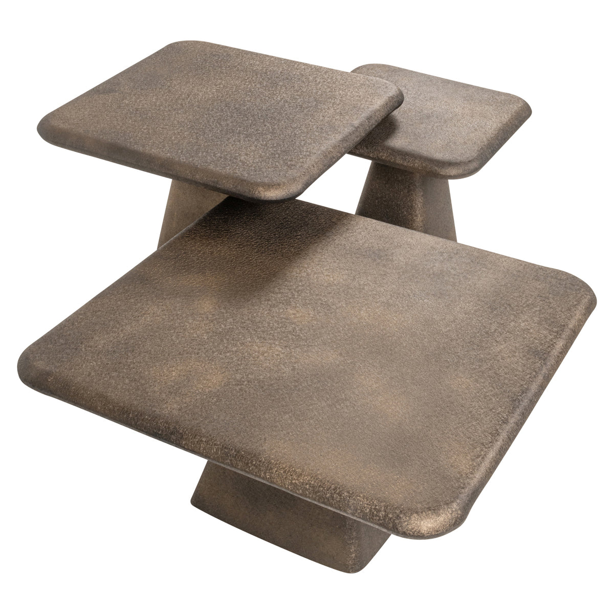 Măsuță de cafea Marlie, auriu (set de 3)