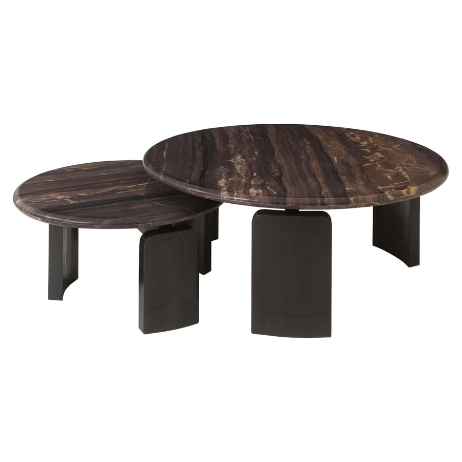 Măsuță de cafea Menton, burgund (set de 2)