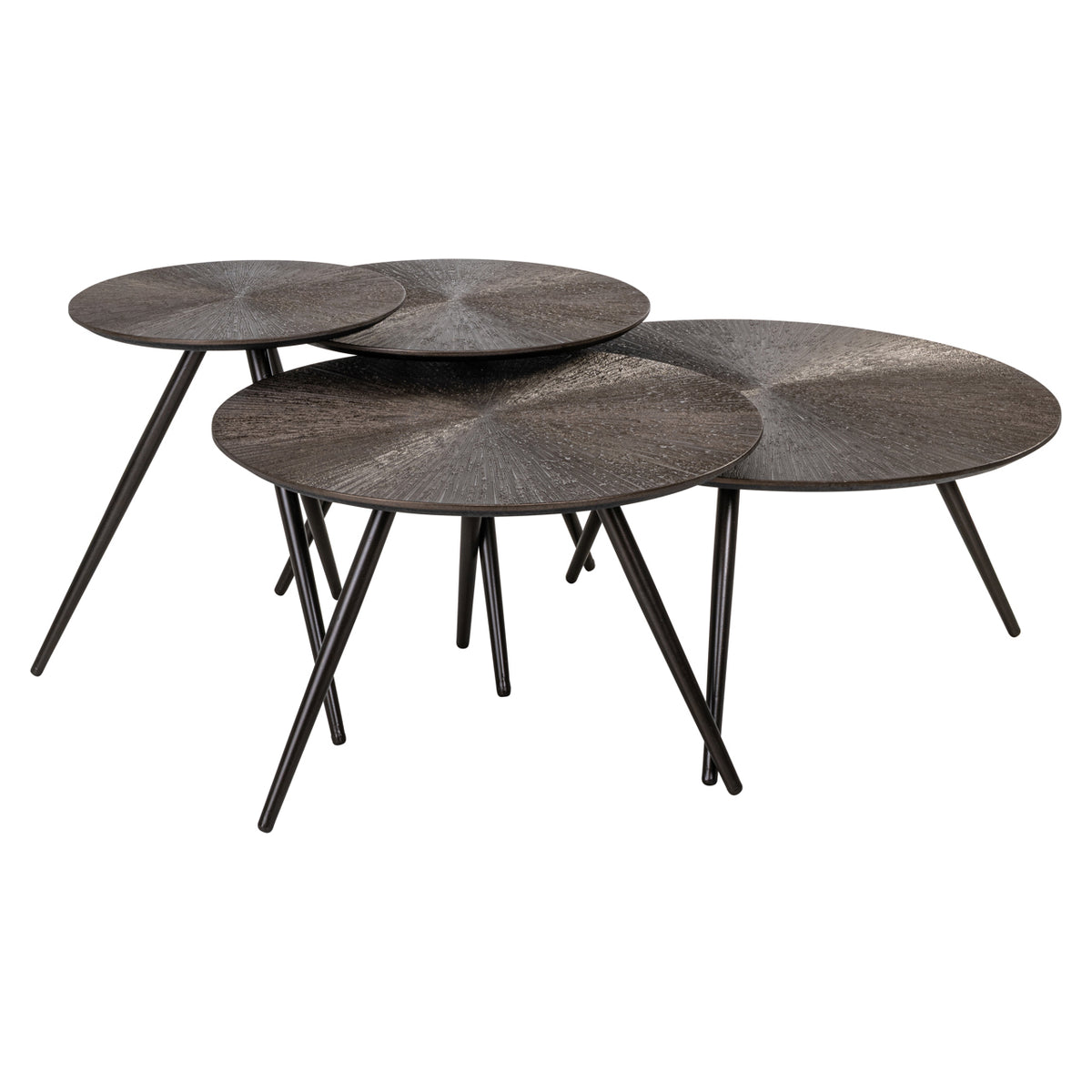 Măsuță de cafea Quadra, Brunzae (set de 4)