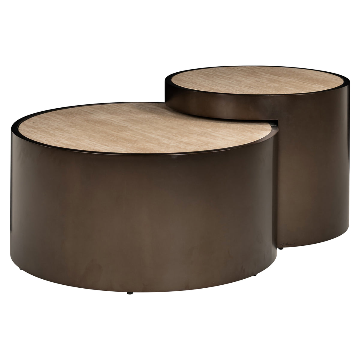 Măsuță de cafea Ronson, bej (set de 2)