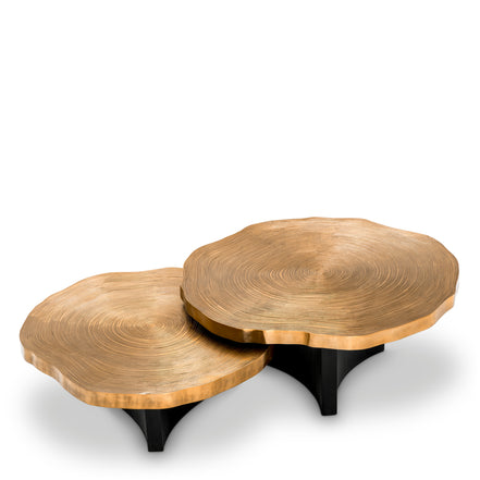 Măsuță de cafea Thousand Oaks, finisaj alamă, set de 2