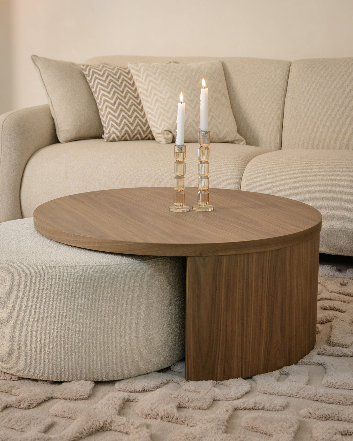 Măsuță de cafea Windsor, nuc, lodge desert, ignifug (set de 2) – ambient
