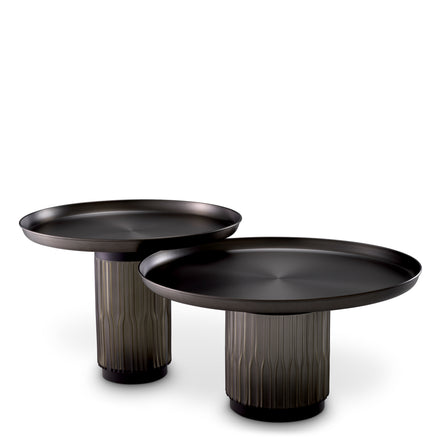 Măsuță de cafea Zachary, finisaj gunmetal, set de 2