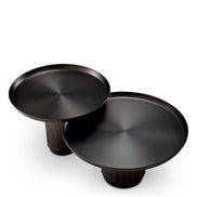 Măsuță de cafea Zachary, finisaj gunmetal, set de 2