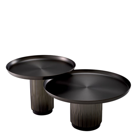 Măsuță de cafea Zachary, finisaj gunmetal, set de 2
