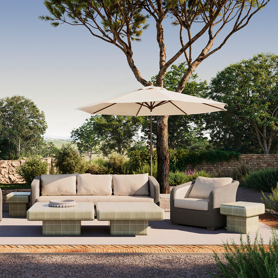 Măsuță exterior Mateo, gri deschis