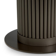 Măsuță exterior Volterra, rotundă, finisaj bronz, ceramică gri