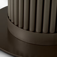 Măsuță exterior Volterra, rotundă, finisaj bronz, ceramică gri