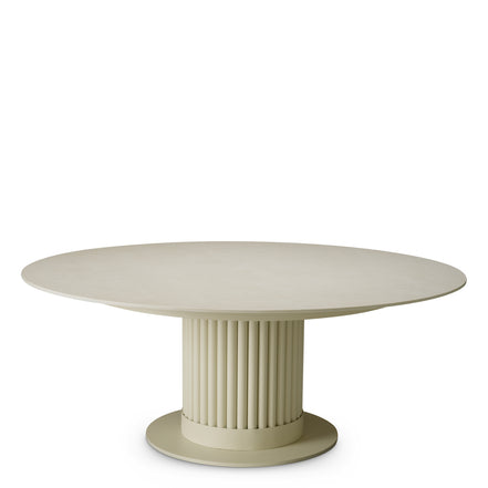 Măsuță exterior Volterra, rotundă, finisaj nisip, ceramică crem