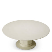 Măsuță exterior Volterra, rotundă, finisaj nisip, ceramică crem