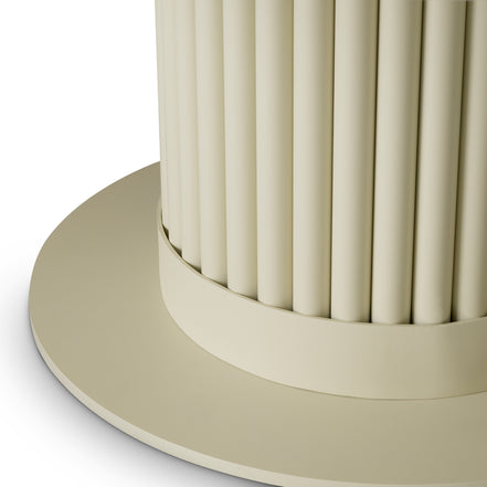 Măsuță exterior Volterra, rotundă, finisaj nisip, ceramică crem