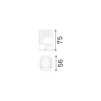 Modul LED Zeus 13W 2700K – desen tehnic cu dimensiuni