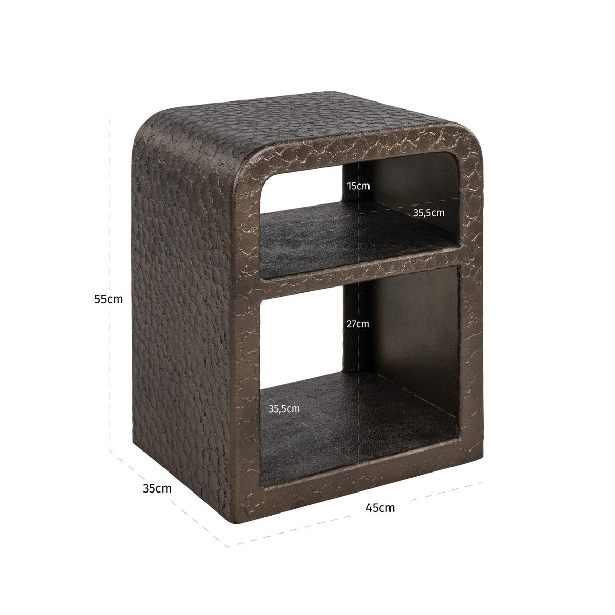 Noptieră Dorma, Brunzae – desen tehnic cu dimensiuni