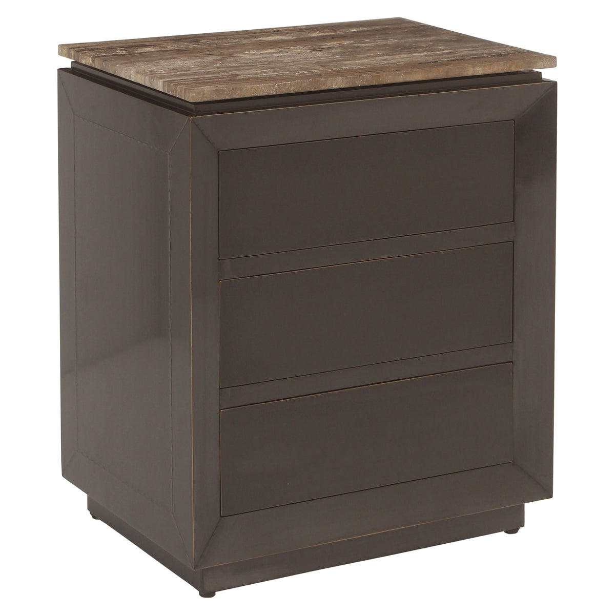 Noptieră Russo, ash brown, 3 sertare