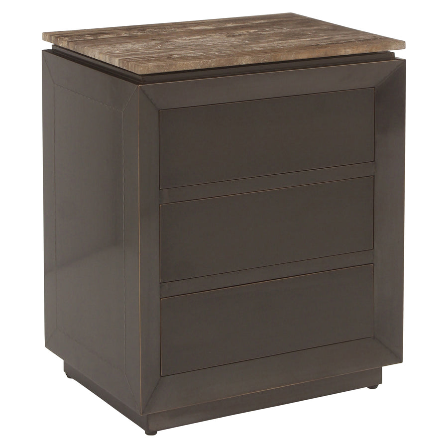 Noptieră Russo, ash brown, 3 sertare