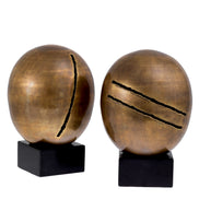 Obiect Artistic, finisaj alamă vintage, set de 2