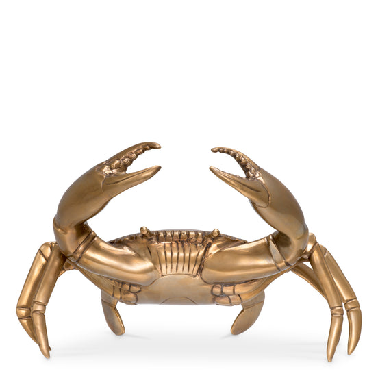 Obiect Crab, finisaj alamă vintage