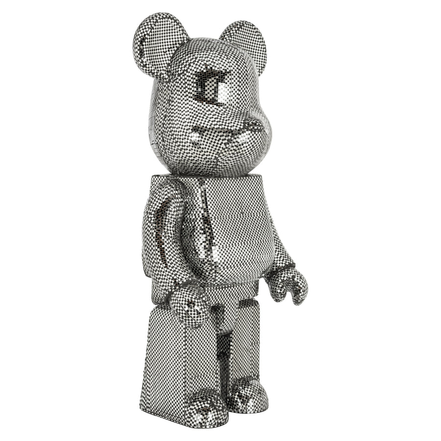 Obiect decorativ Bear, argintiu, mare