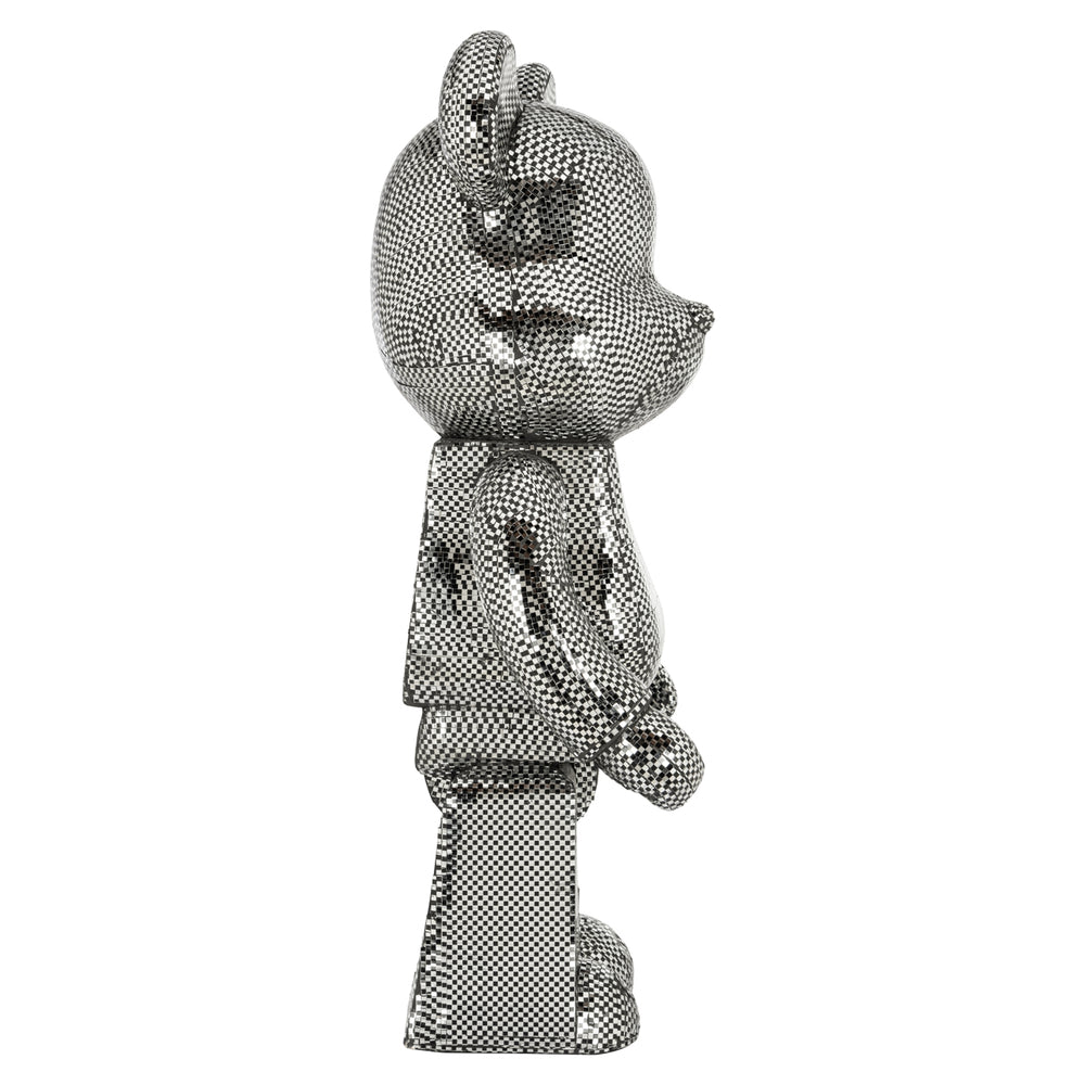 Obiect decorativ Bear, argintiu, mare