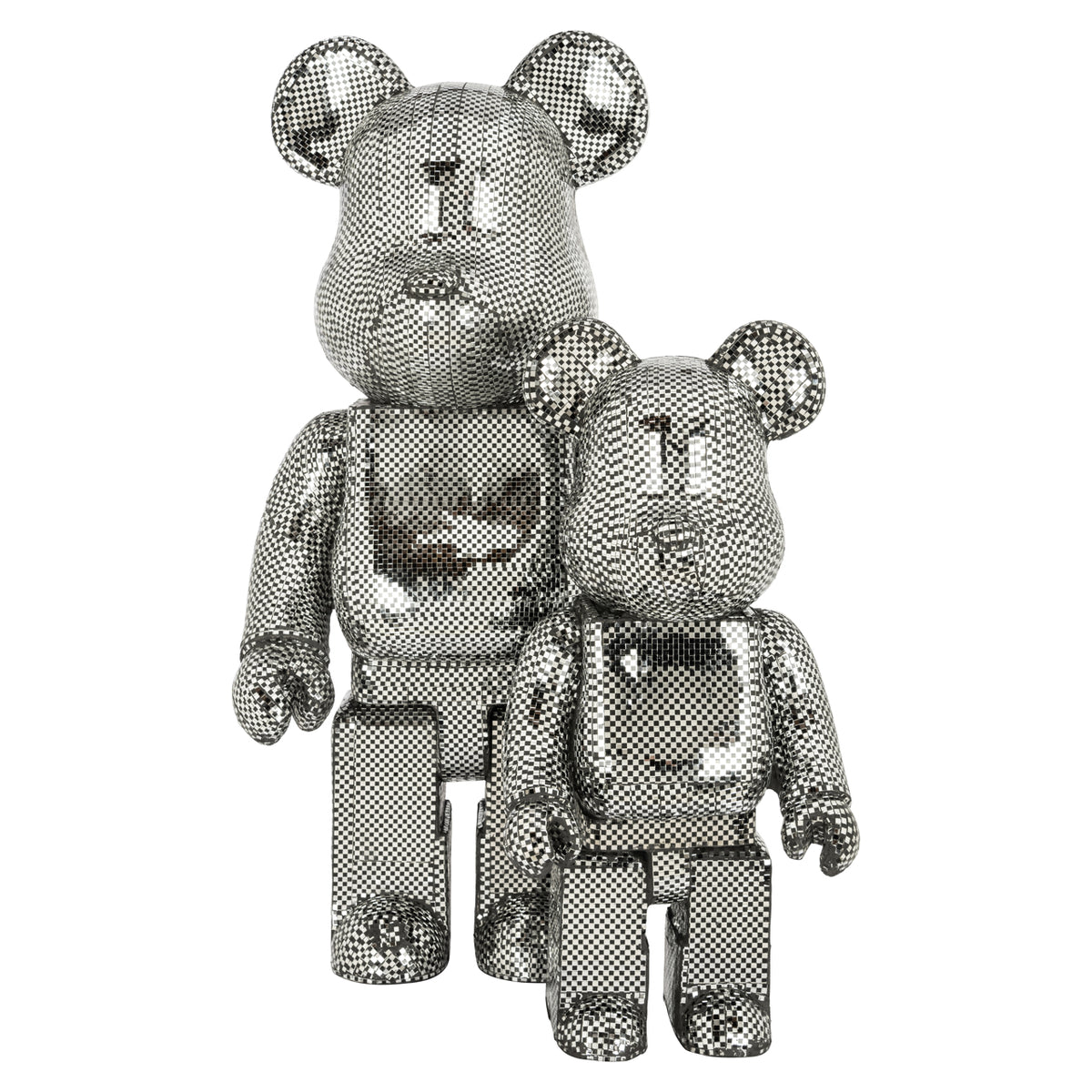 Obiect decorativ Bear, argintiu, mare