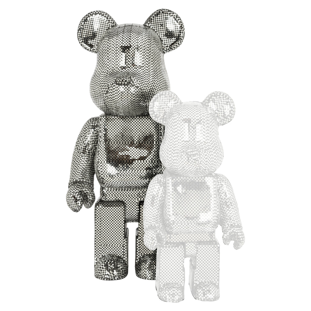 Obiect decorativ Bear, argintiu, mare