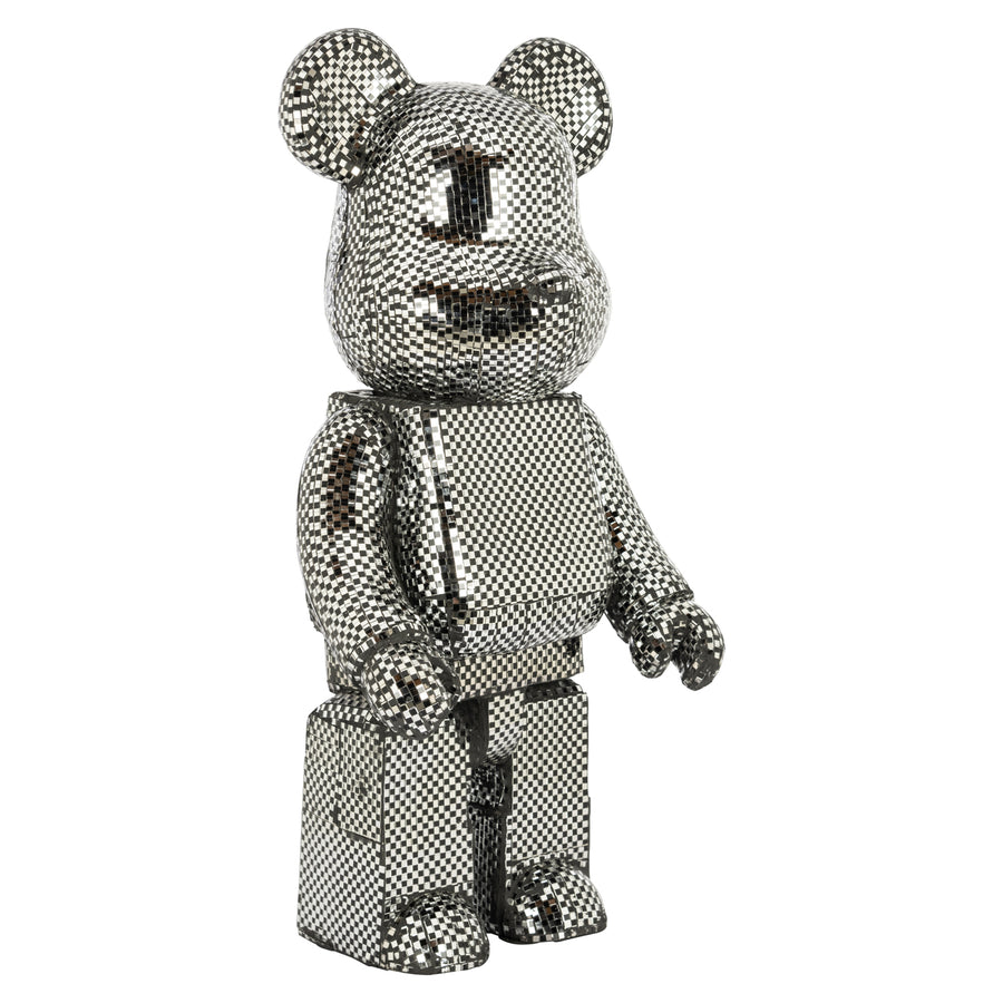 Obiect decorativ Bear, argintiu, mic