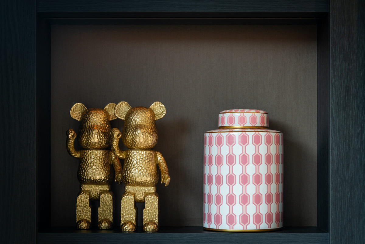 Obiect decorativ Bear, auriu, în picioare – ambient