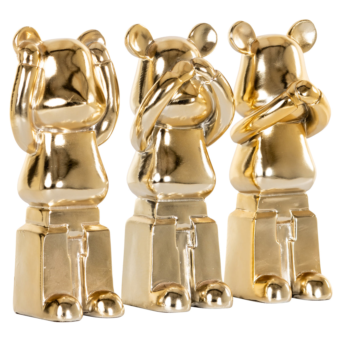 Obiect decorativ Berna, auriu (set de 3)