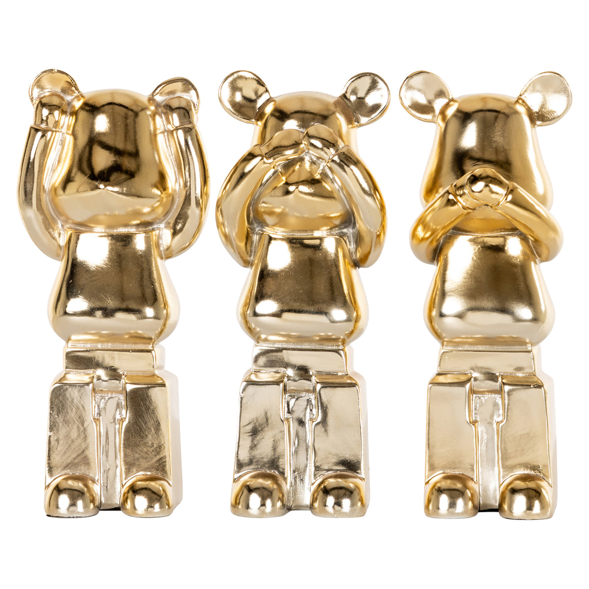 Obiect decorativ Berna, auriu (set de 3)