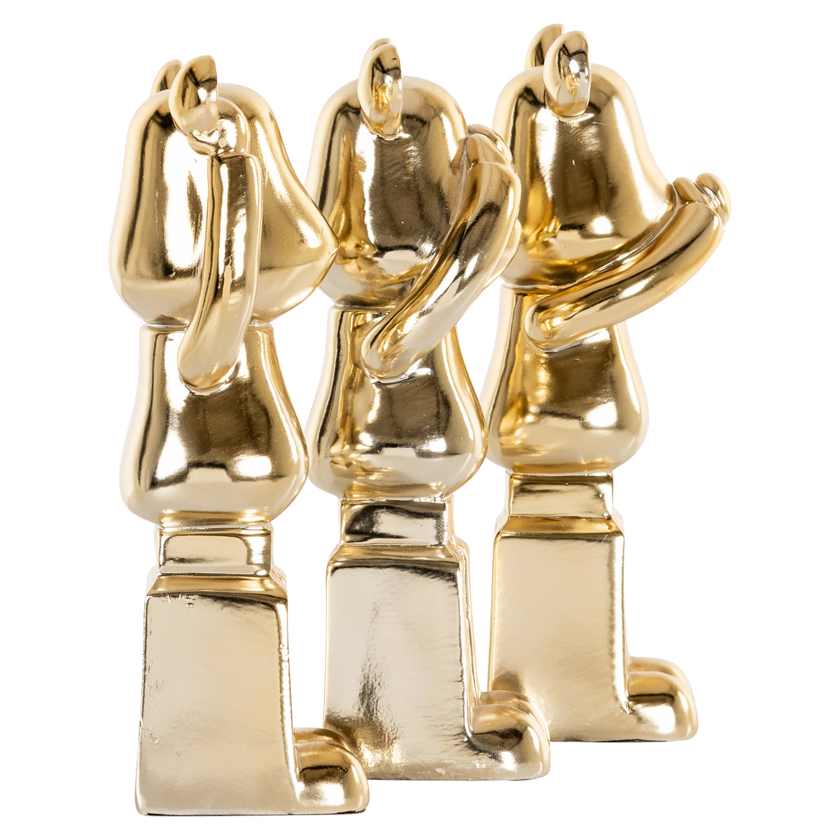 Obiect decorativ Berna, auriu (set de 3)