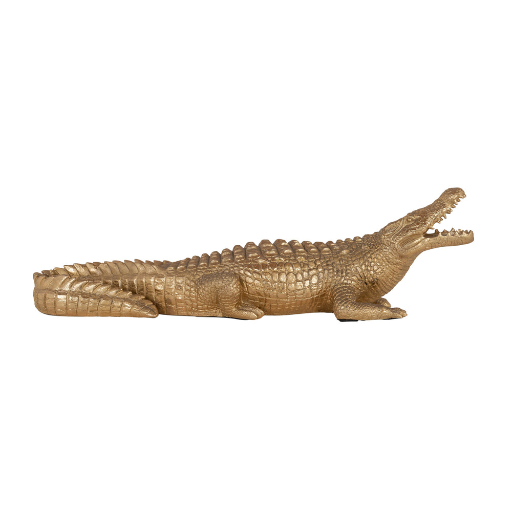 Obiect decorativ Crocodile, auriu