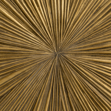 Obiect decorativ de perete Sunburst, finisaj auriu antichizat