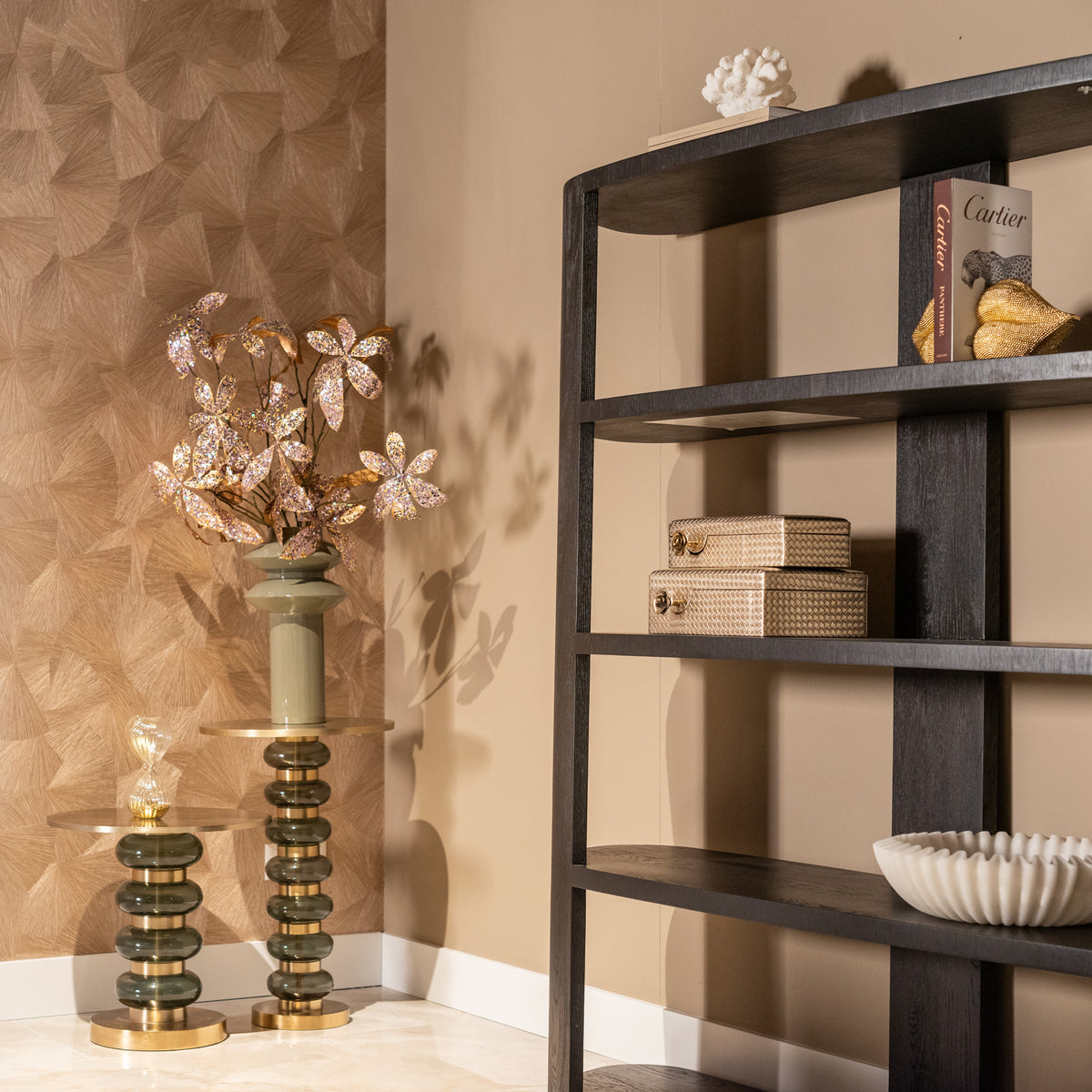Obiect decorativ Eila, auriu, clepsidră – ambient