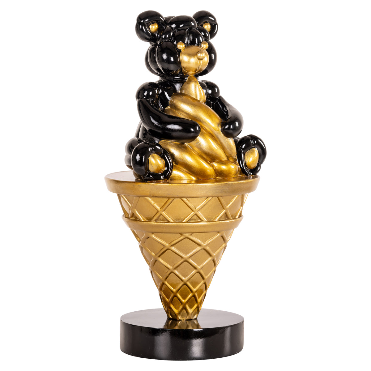 Obiect decorativ Harly, negru/auriu