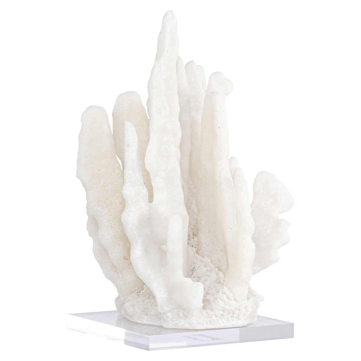 Obiect decorativ Lilly, alb, aspect de coral