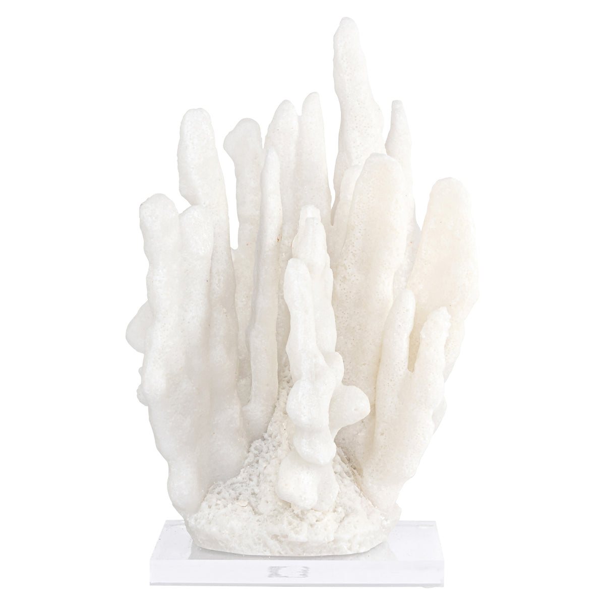 Obiect decorativ Lilly, alb, aspect de coral