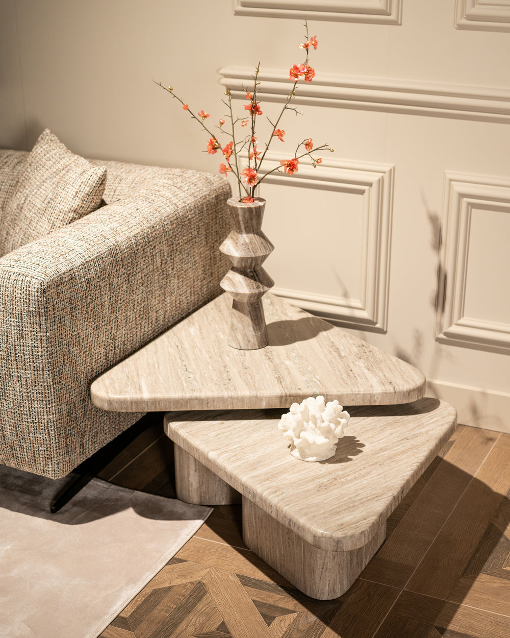 Obiect decorativ Mare, alb, aspect de coral – ambient