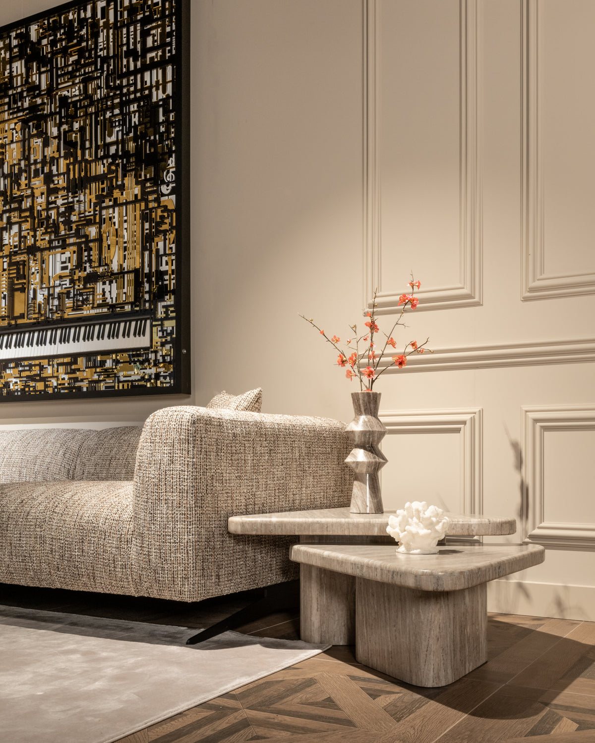 Obiect decorativ Mare, alb, aspect de coral – ambient