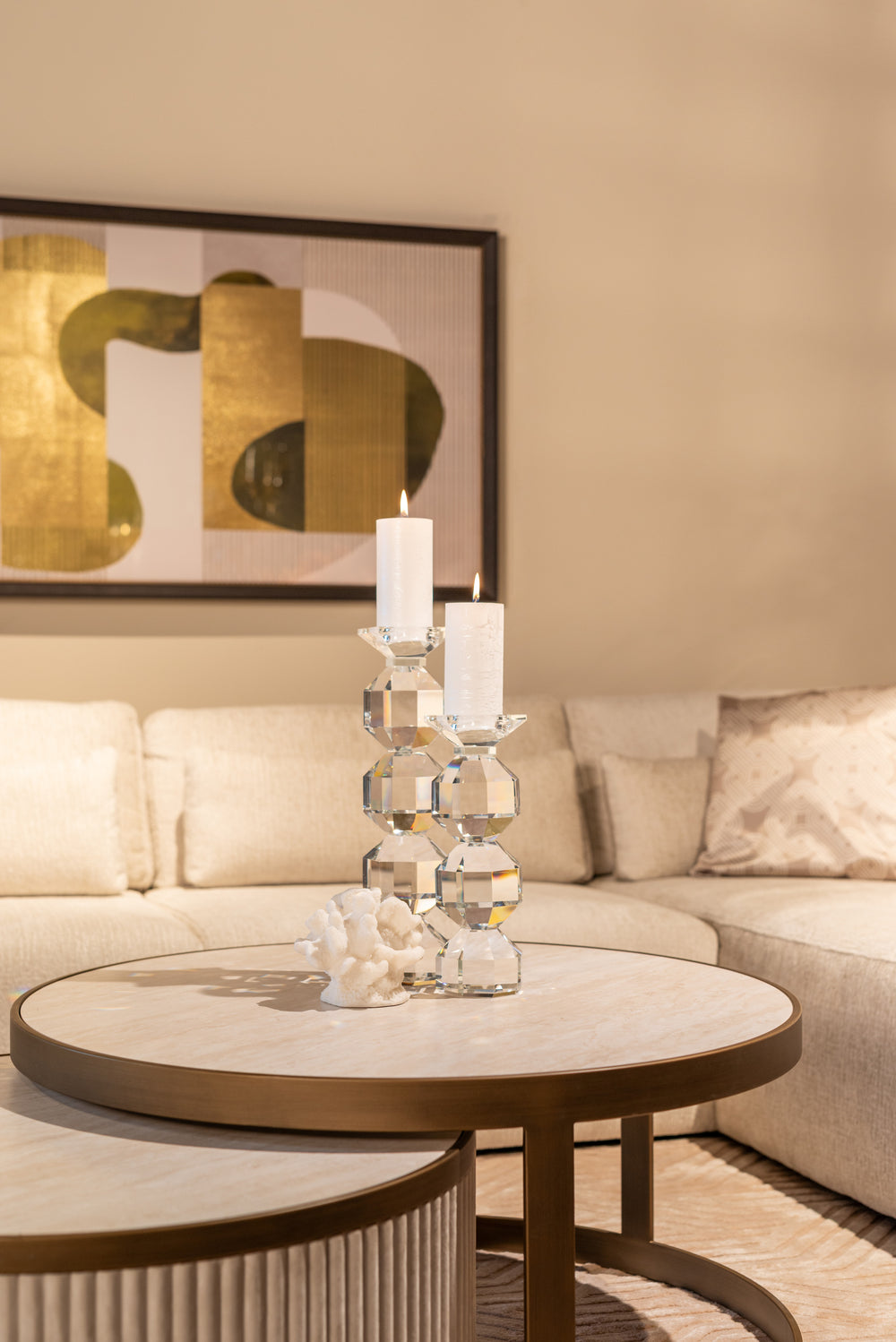 Obiect decorativ Mare, alb, aspect de coral – ambient