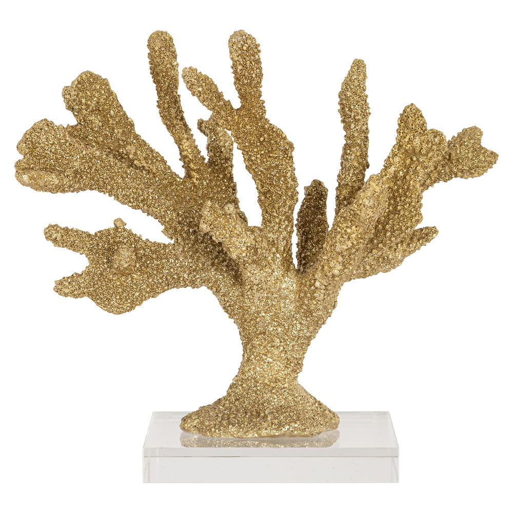 Obiect decorativ Mette, auriu, aspect de coral