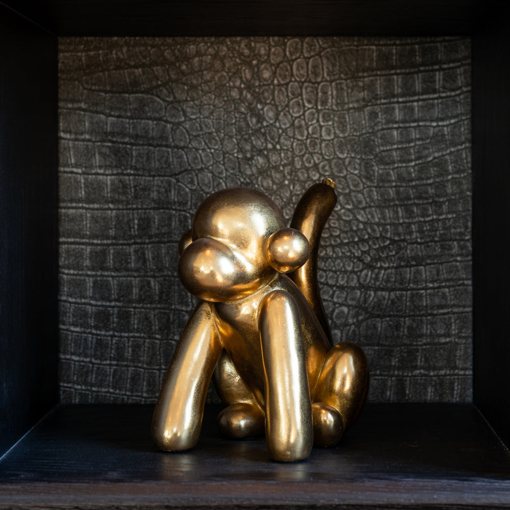 Obiect decorativ Monkey, auriu – ambient