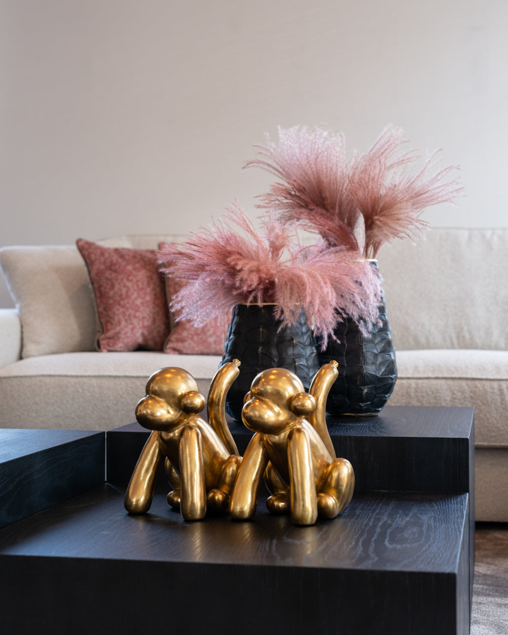 Obiect decorativ Monkey, auriu – ambient
